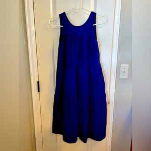 NWOT Everlane tiered blue dress